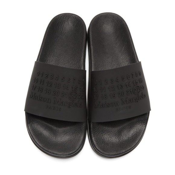 MAISON MARGIELA Black Shower Slides - Picture 3 of 6
